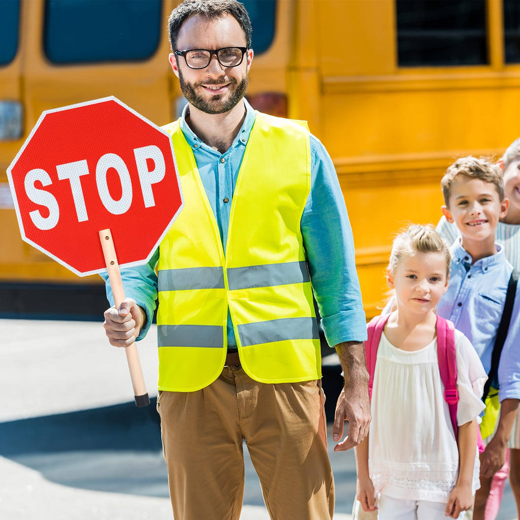 stop slow sign   vest set 13 x 13 crossing