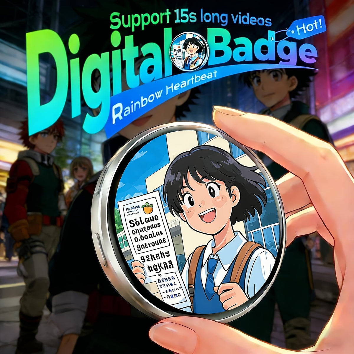 2026 new electronic badge display   high frame