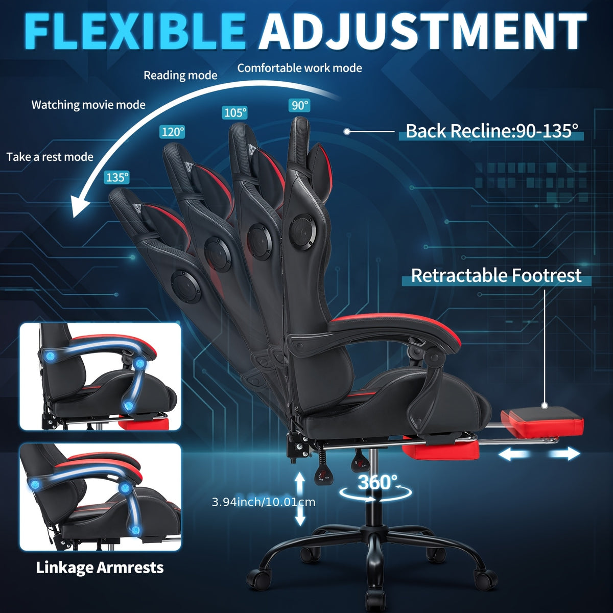 massage lumbar support bar ergonomic gaming