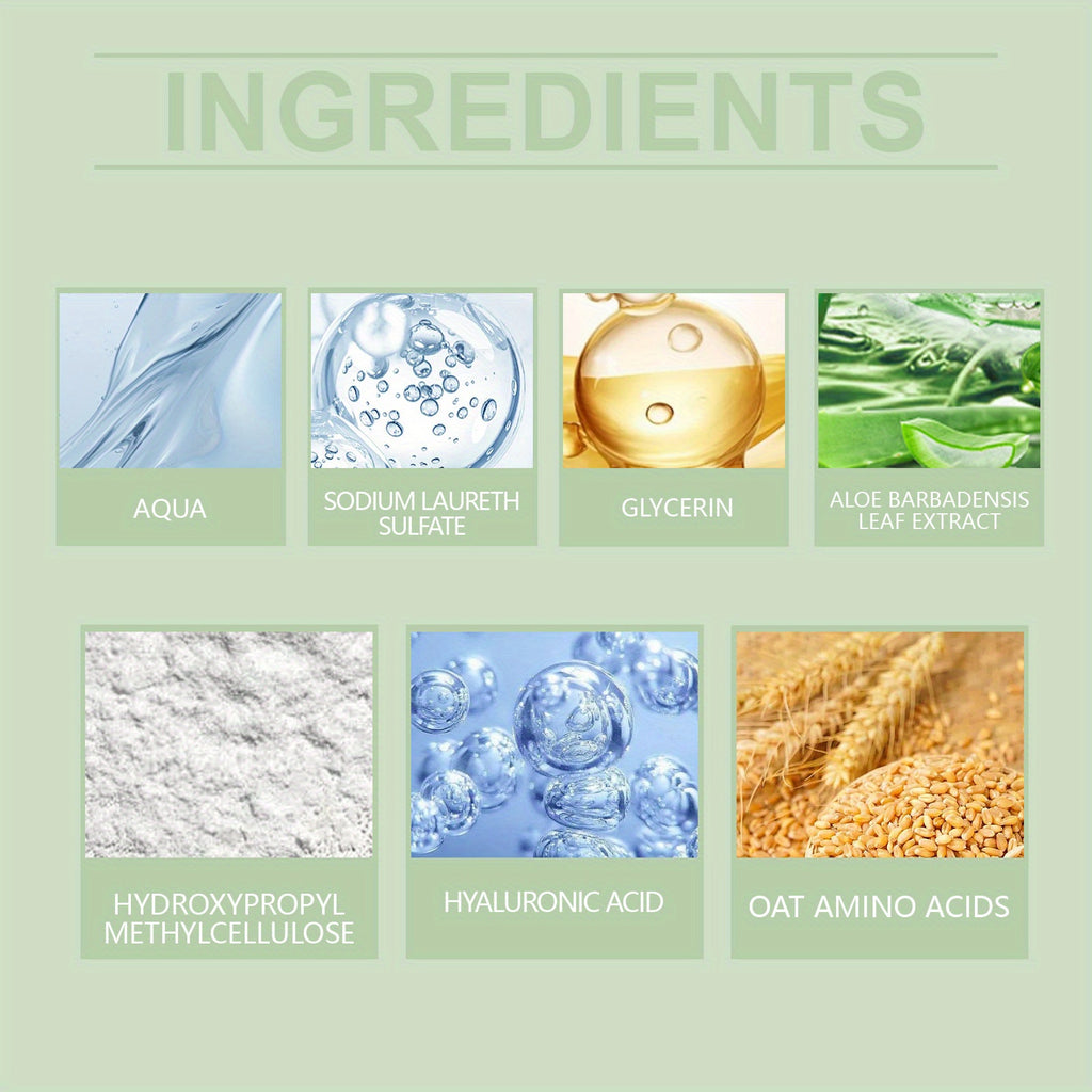 gentle hyaluronic acid cleansing gel aloe oat ingredients