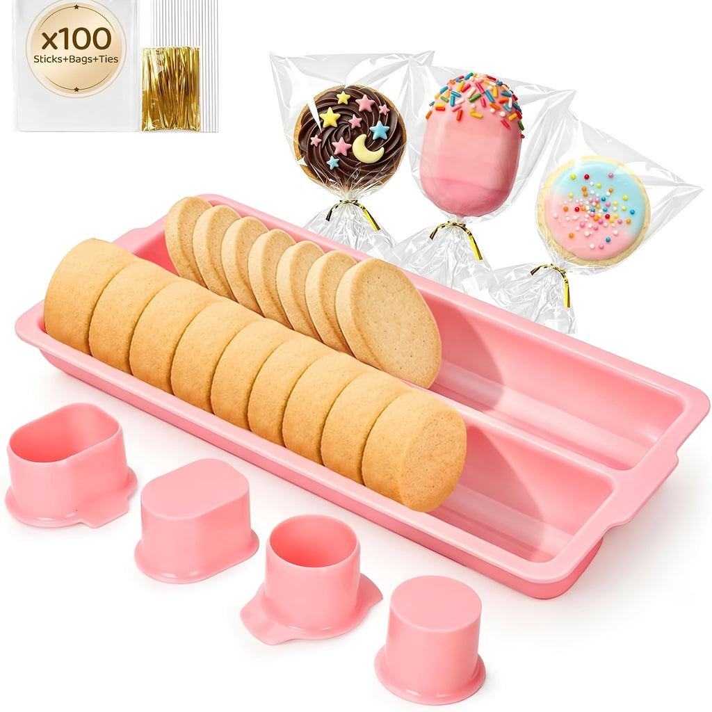 cake   mold set 9 inch pink double layer tray