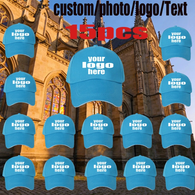 15pcs personalized custom baseball caps diy