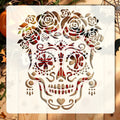 1pc reusable   skull template dia de los muertos