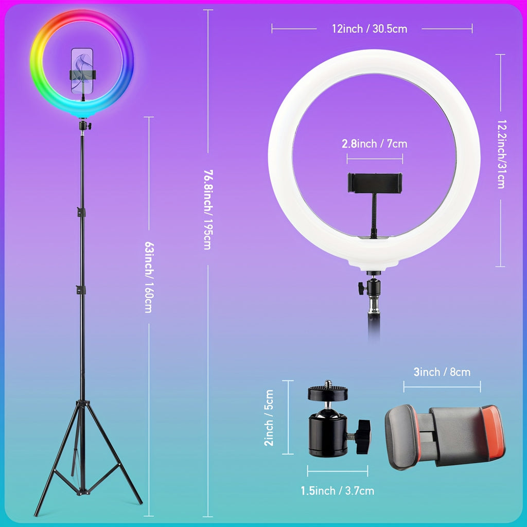 12 adjustable ring light 63 adjustable tripod