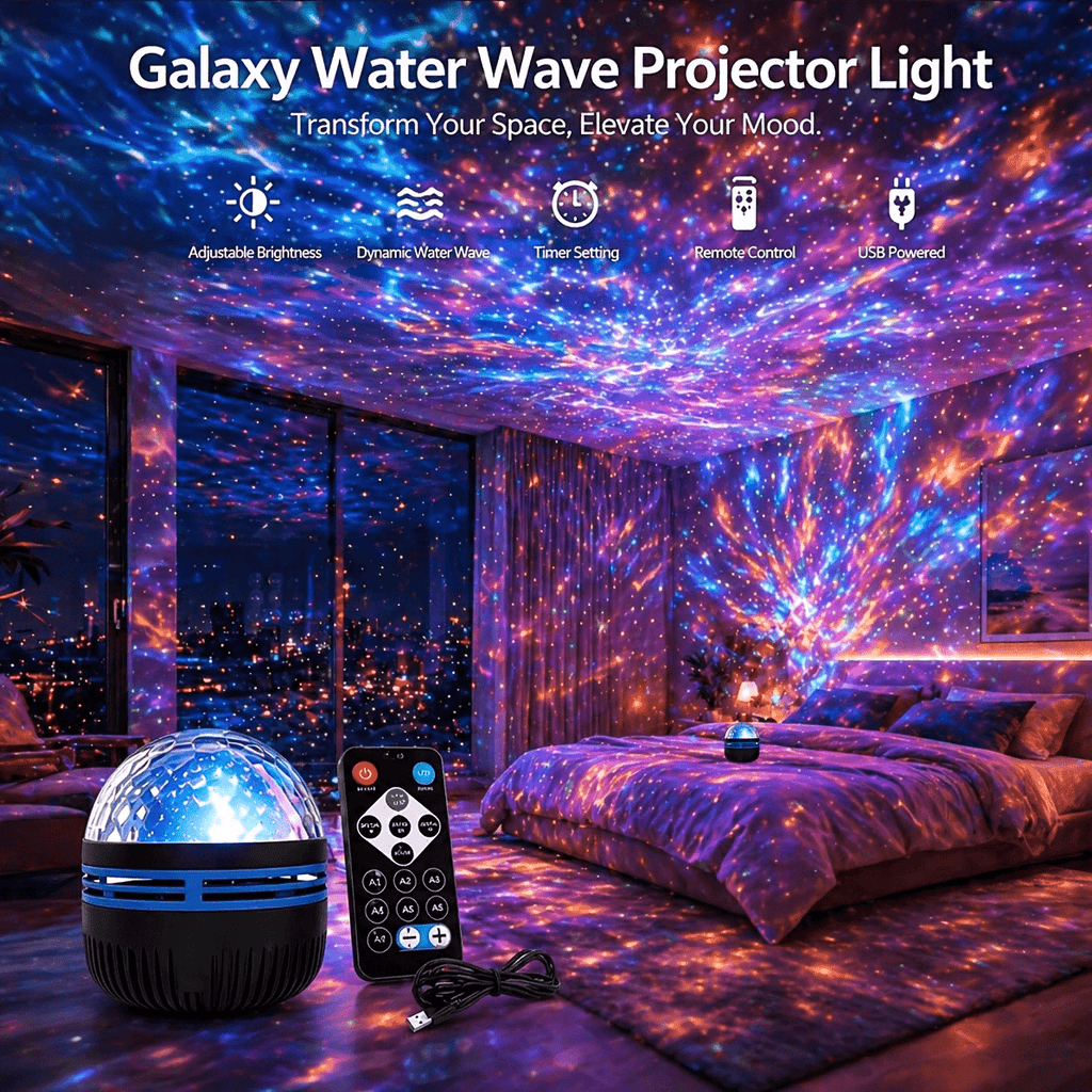 usb powered wave ambient led lamp remote 7 color rgb