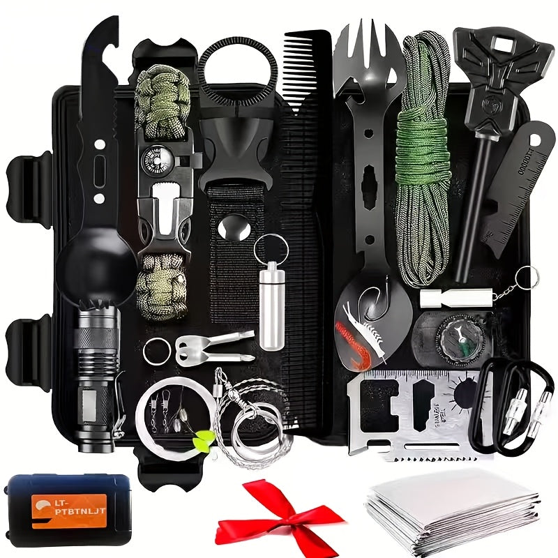 28 in 1 survival equipment set mens   knife set