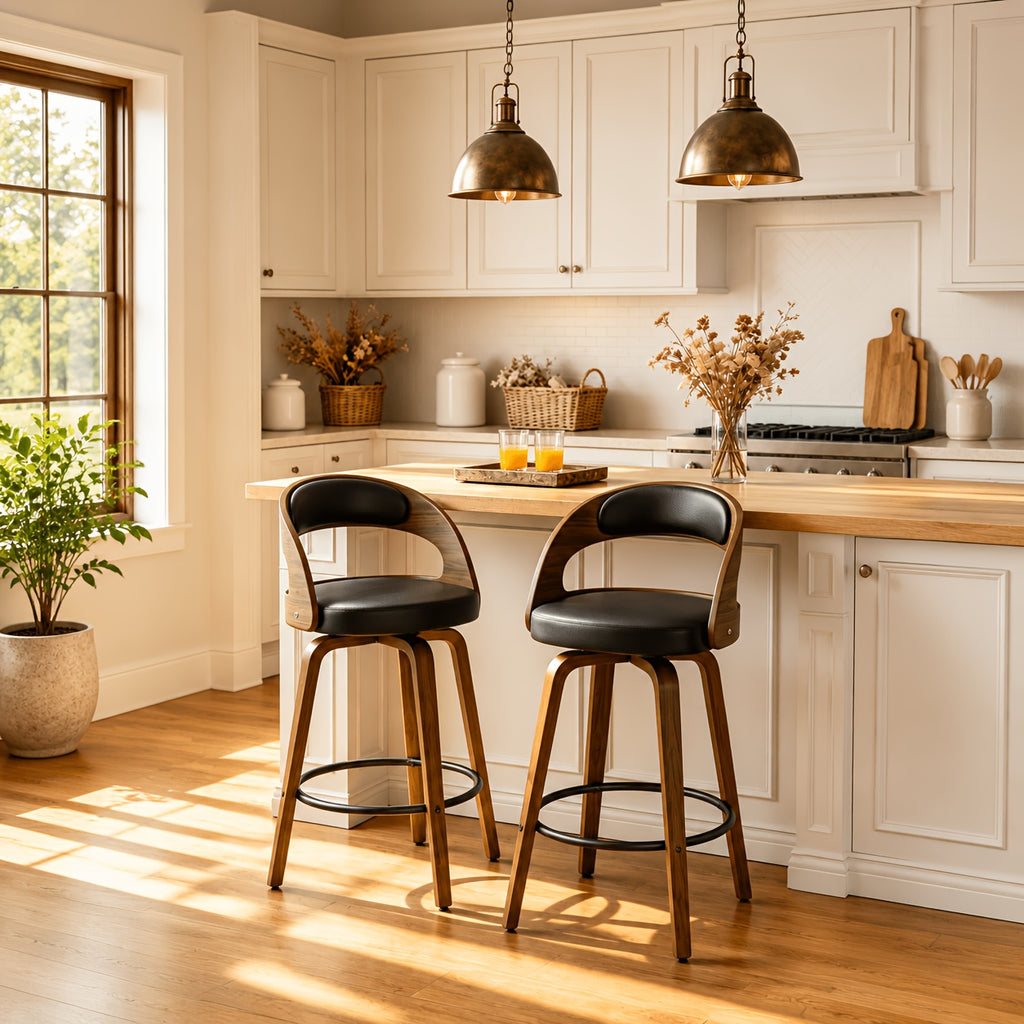 modern 26 counter height bar stools set 2 ergonomic