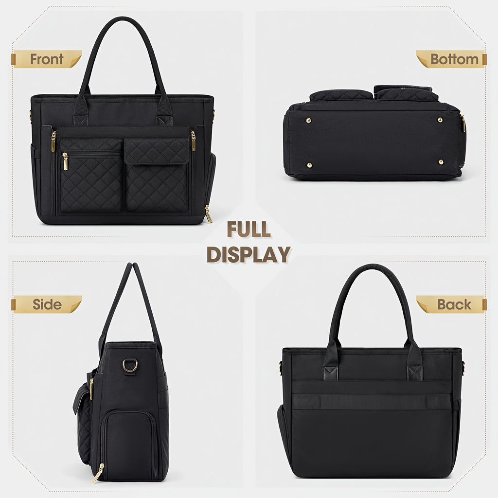 teacher tote bag insulated lunch compartment 15 6