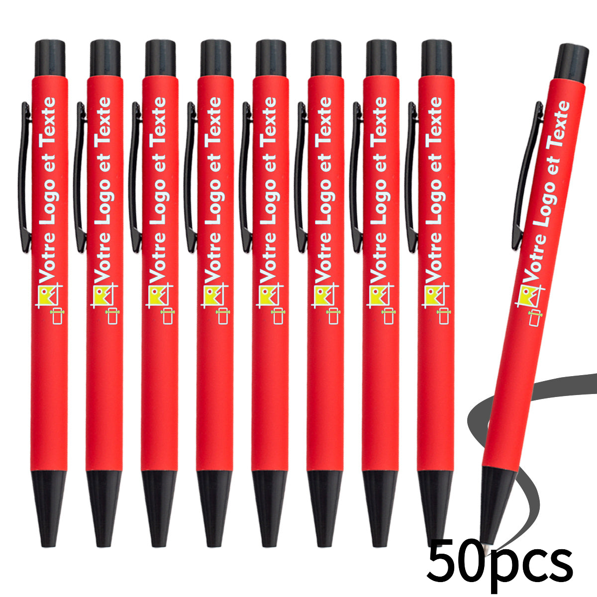 50 custom text logo ballpoint pens new bulk custom pens rich