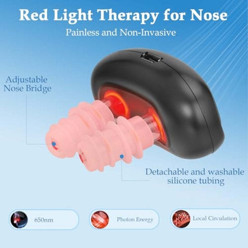 red light nasal device portable usb rechargeable sinus