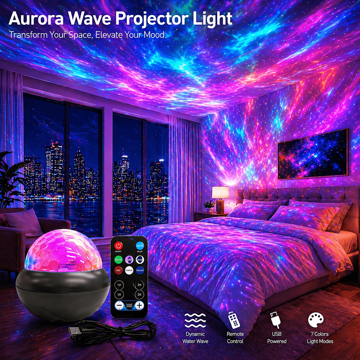 new rgb water ripple projection   lighting effects