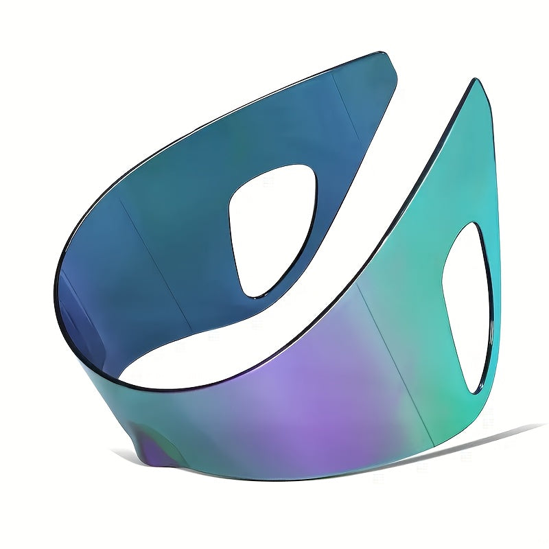 unisex oversized wrap around rimless   mask fashion