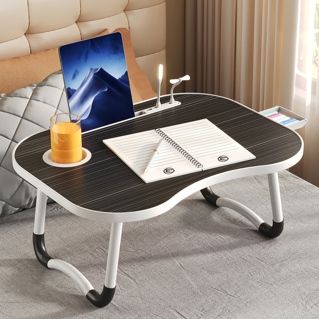 portable laptop bed table cup holder multifunctional tray