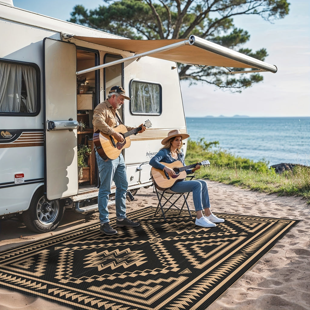 outdoor mat reversible plastic straw camping mat patio deck