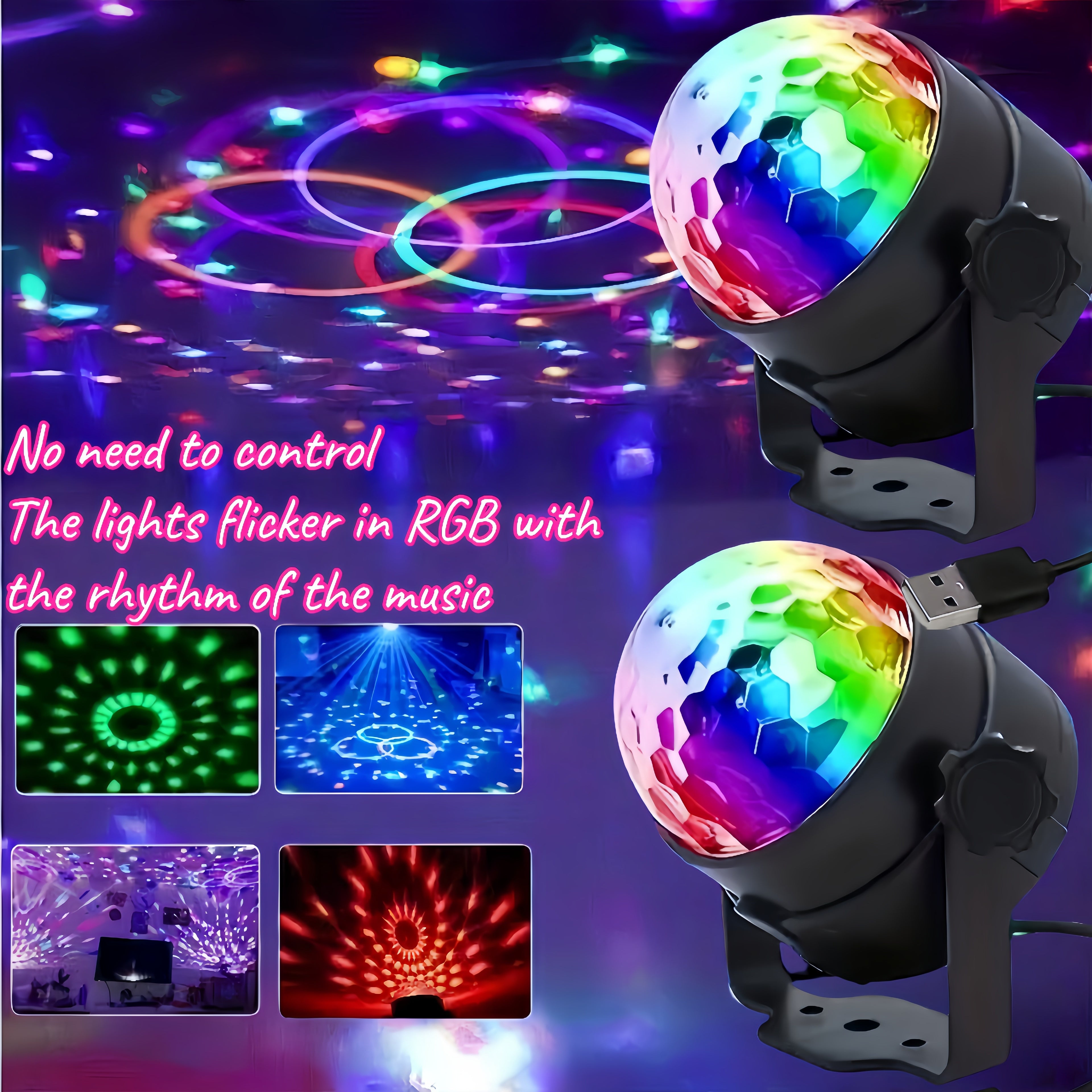 2pcs disco ball projector smart light stand ceiling mounted