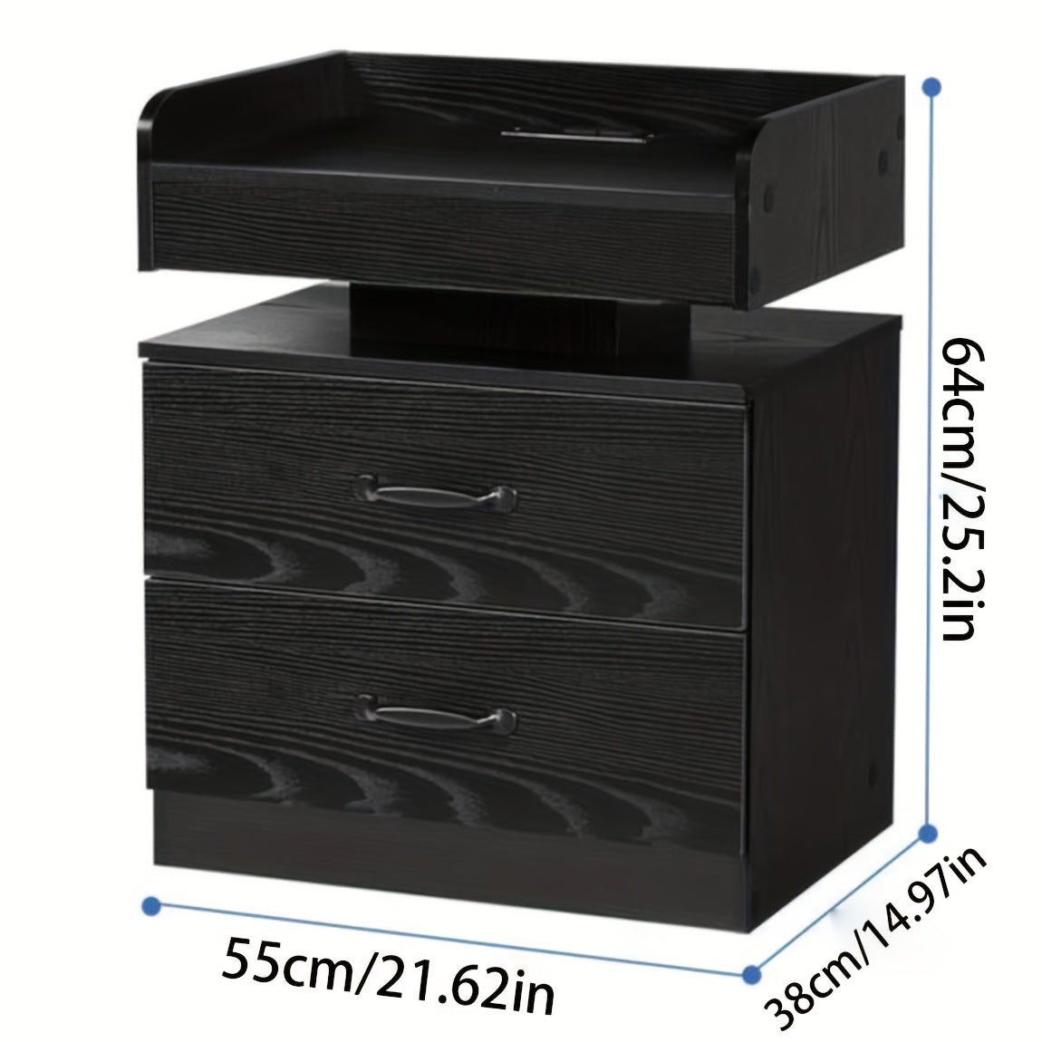 modern led bedside table charging station wooden bedside