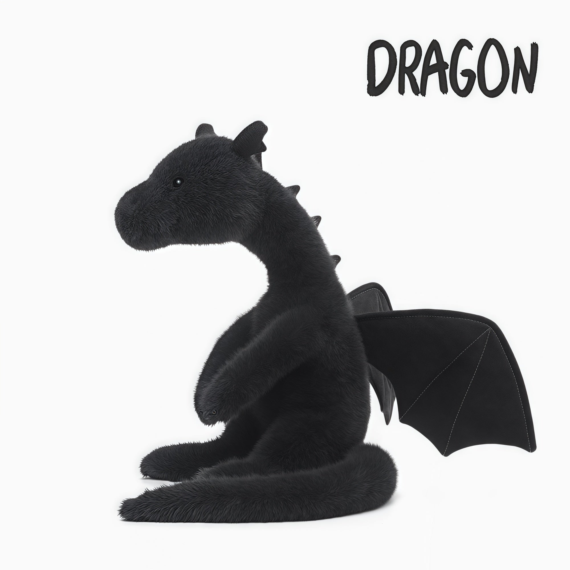 85cm 33 46 inches giant plush filling black dragon plush