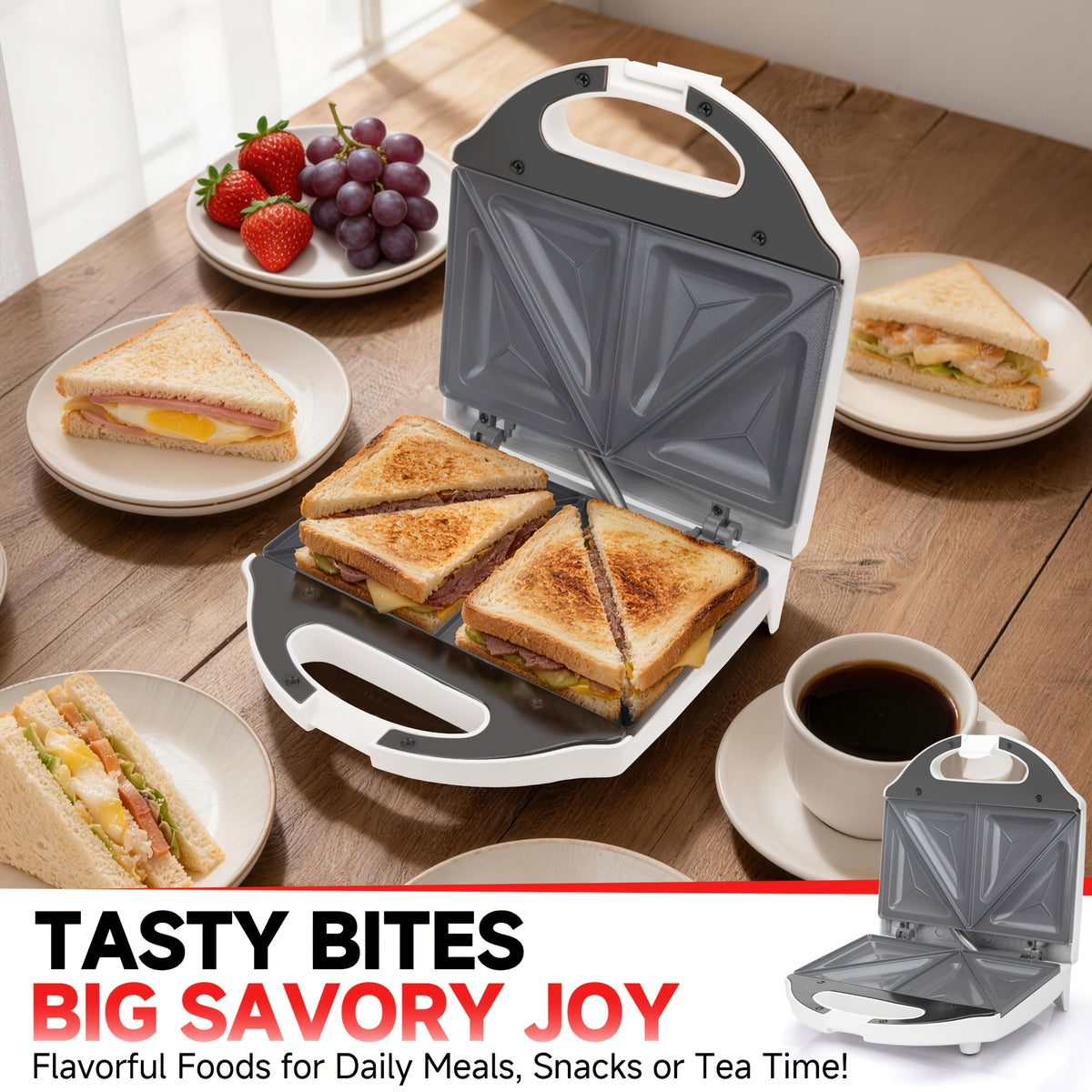 2   ceramic coating mini breakfast grill