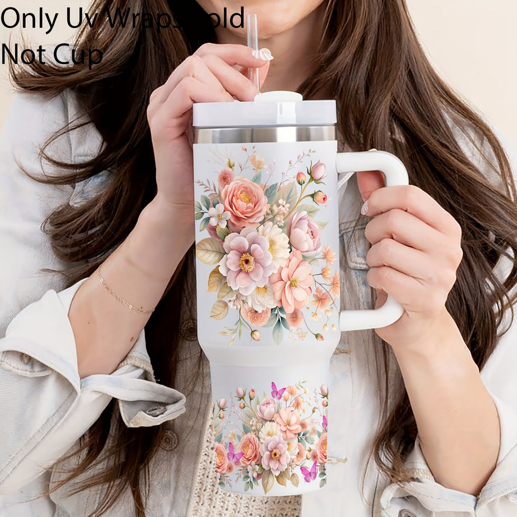 2pcs floral themed mom life transfer 40oz   glasses