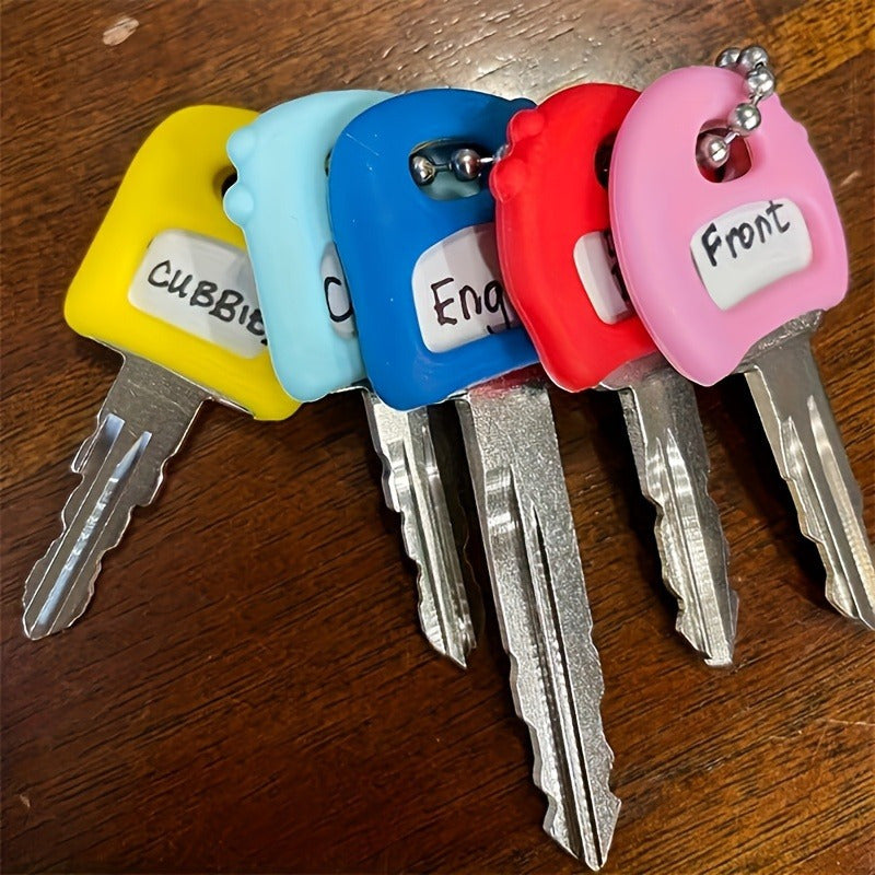 16pcs random color 8 keychains 8 cards labeled keychains
