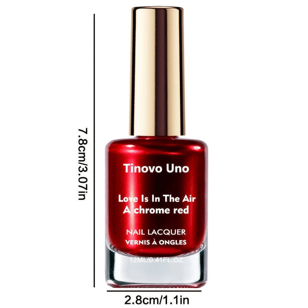 tinovo   metallic burgundy nail polish 12ml natural quick