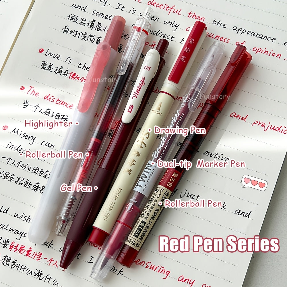 6pcs gel pen colored   calligraphy pens 0 5mm fine