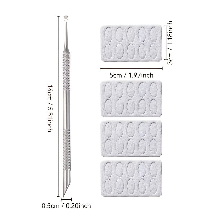 style double headed cuticle remover tool stainless