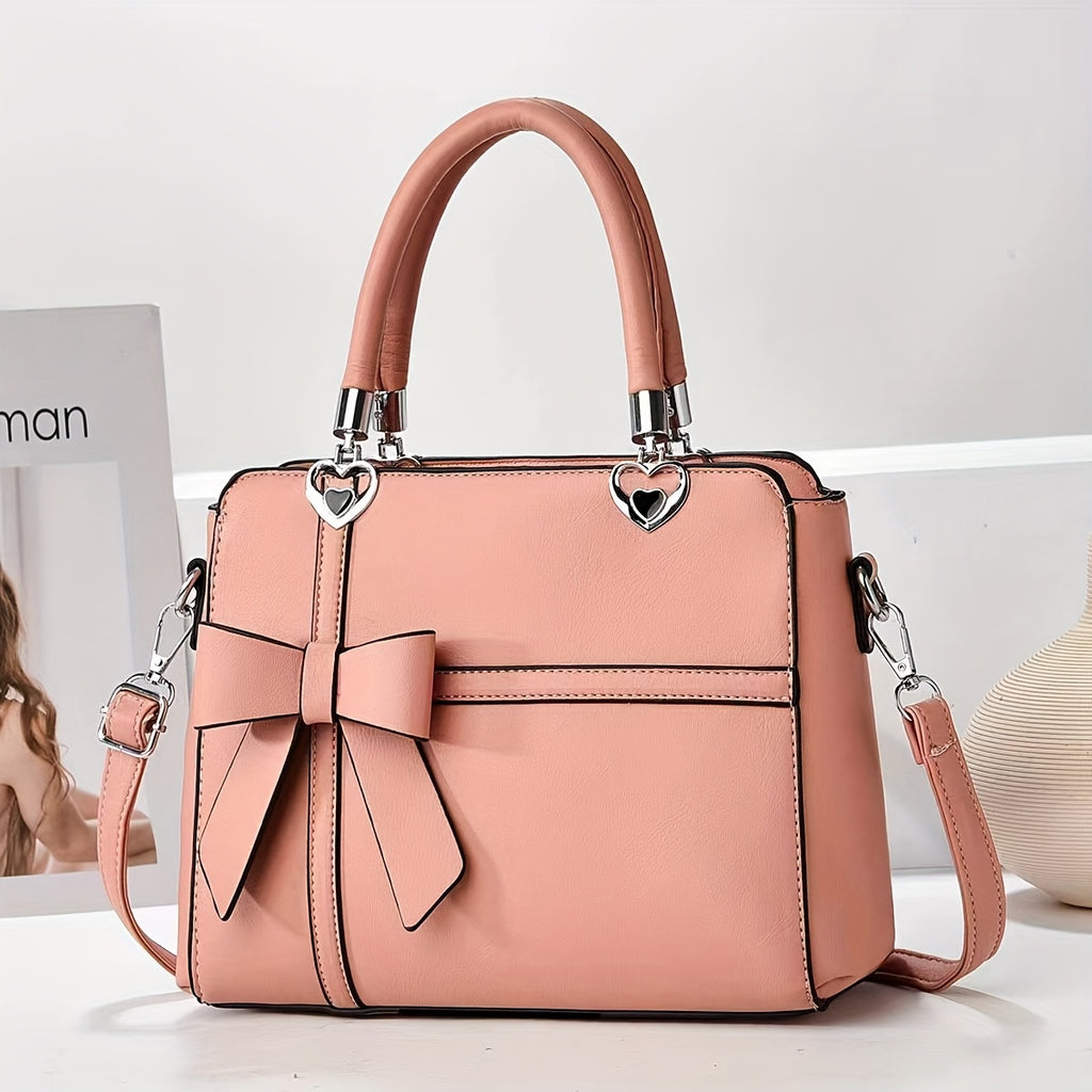 solid color bowknot handbag bags luggage temu