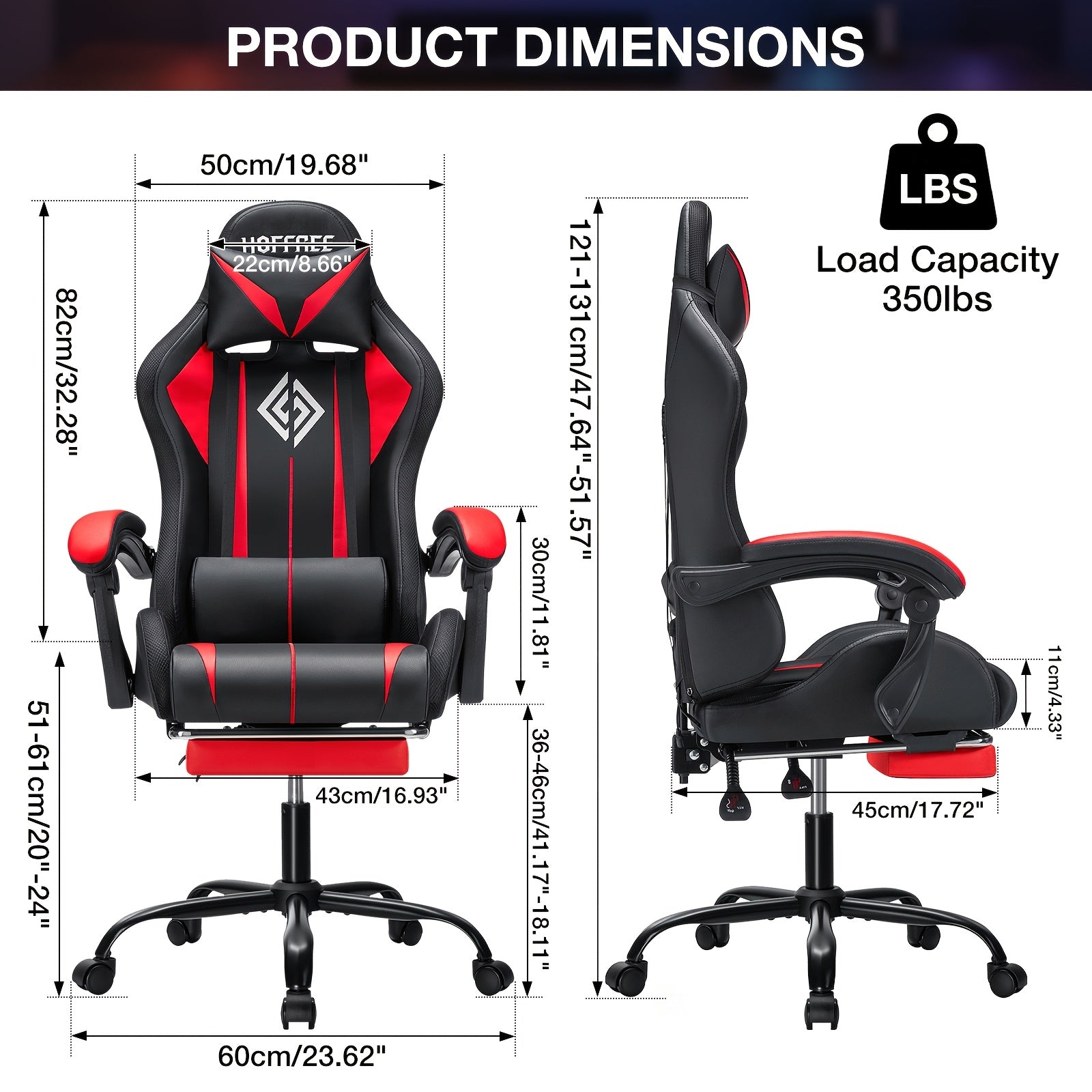 rgb gaming chair led lights massage ergonomic computer chair