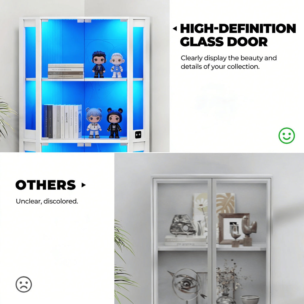 1pc corner glass display cabinet   showcase