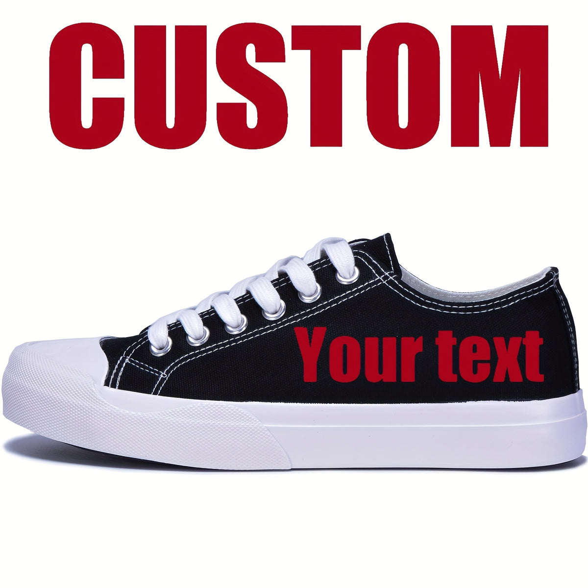 custom photo image white low top white high top black high