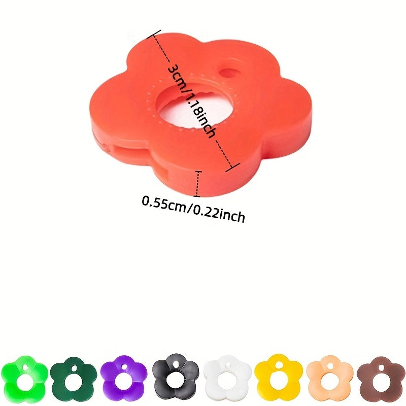gift 5 piece   multi color flower shaped keycap set