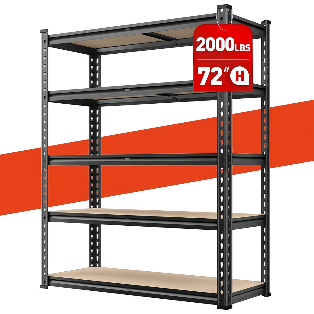 reibll 72 heavy duty garage shelving 5 tier adjustable