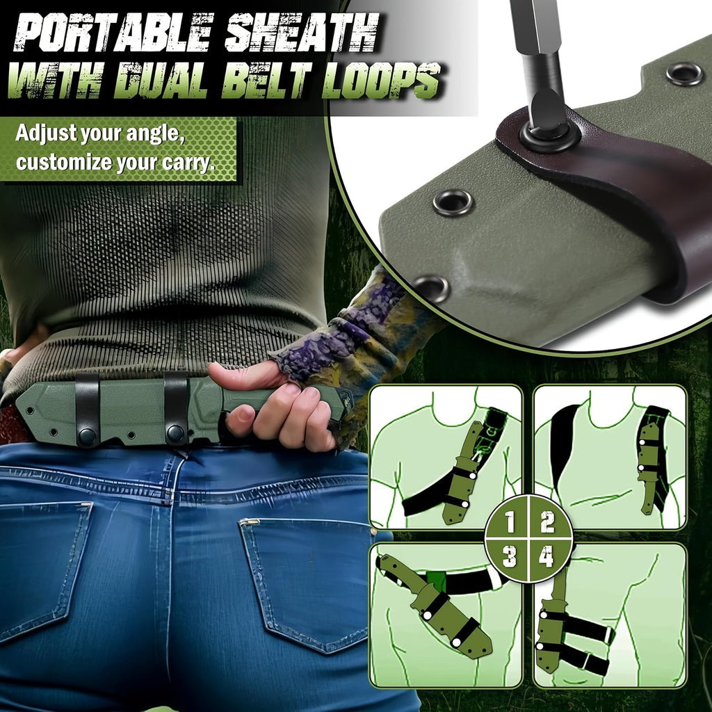 fixed blade knife sharp outdoor knife   sheath camping