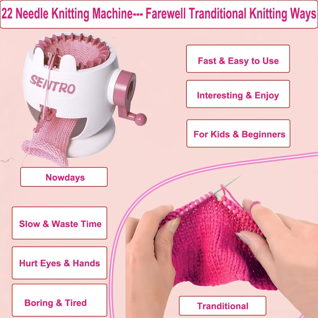 22 knitting machine   22 needles knitting