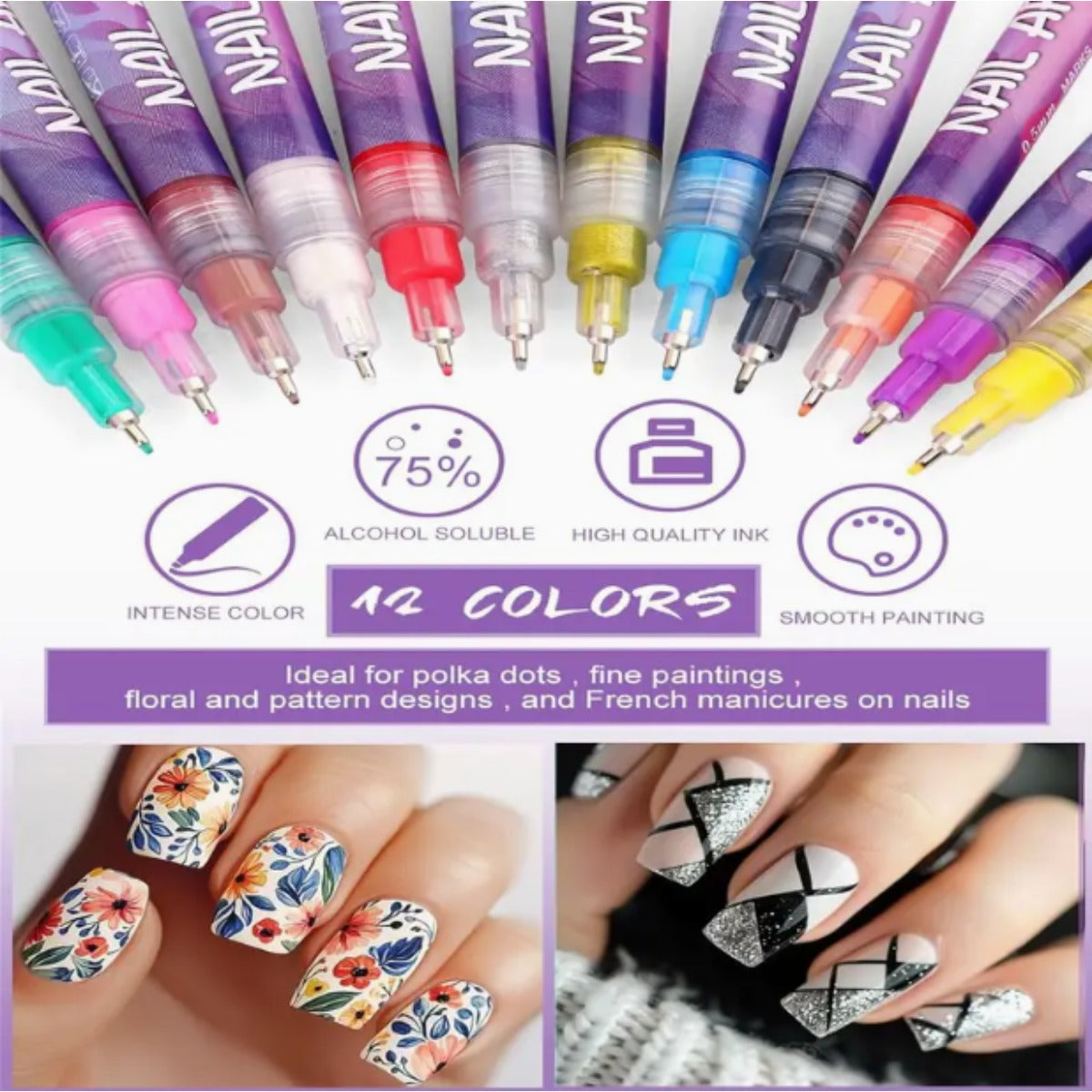 1  color nail art pens nail art pen 3d doodle nail art