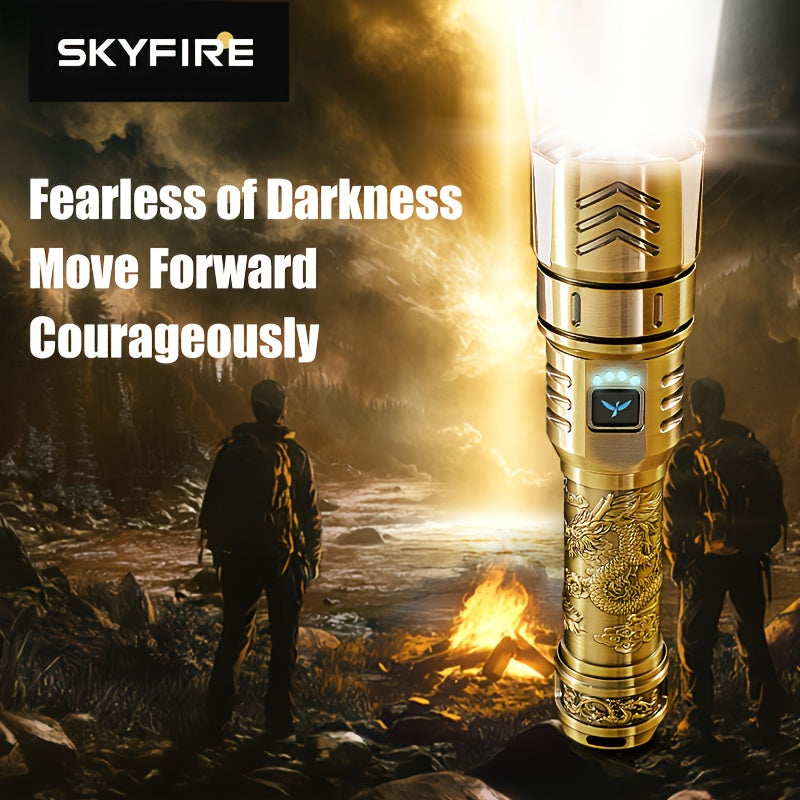 skyfire led high brightness   pattern flashlight