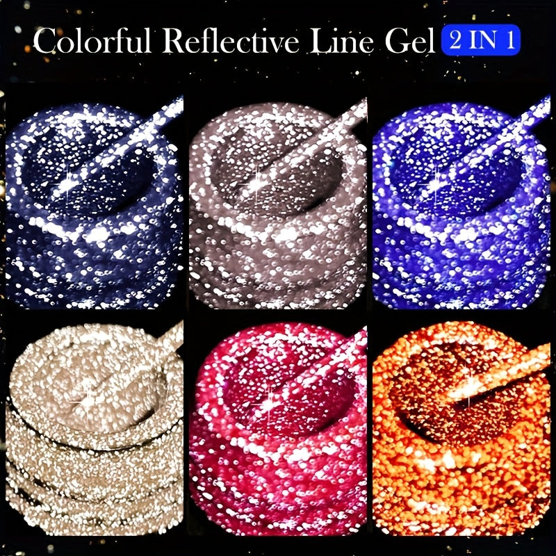 9pcs set reflective   gel nail polish