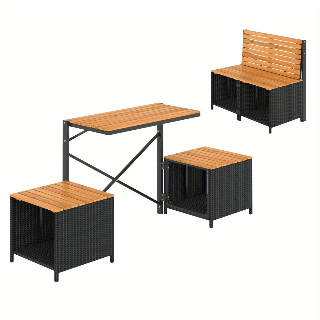 2 in 1 outdoor convertible bench transforming