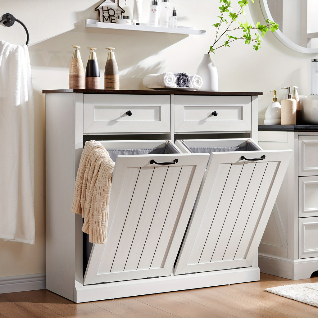 single double tilt trash cabinet drawer hidden wooden