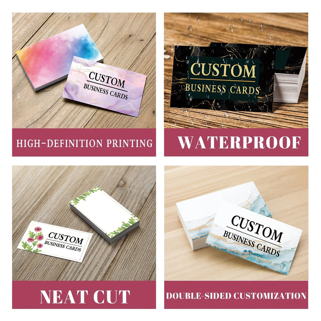 customizable double sided printed business cards simple
