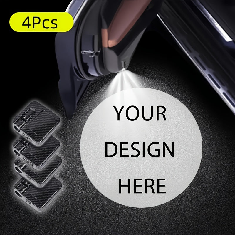 4pcs car welcome lights design photo led clear projection