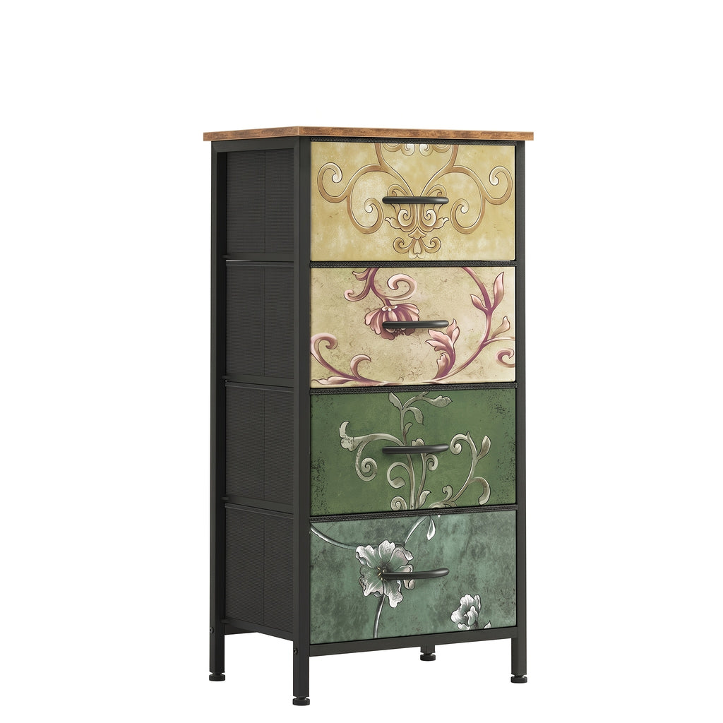 medieval style storage cabinet vintage floral texture sturdy