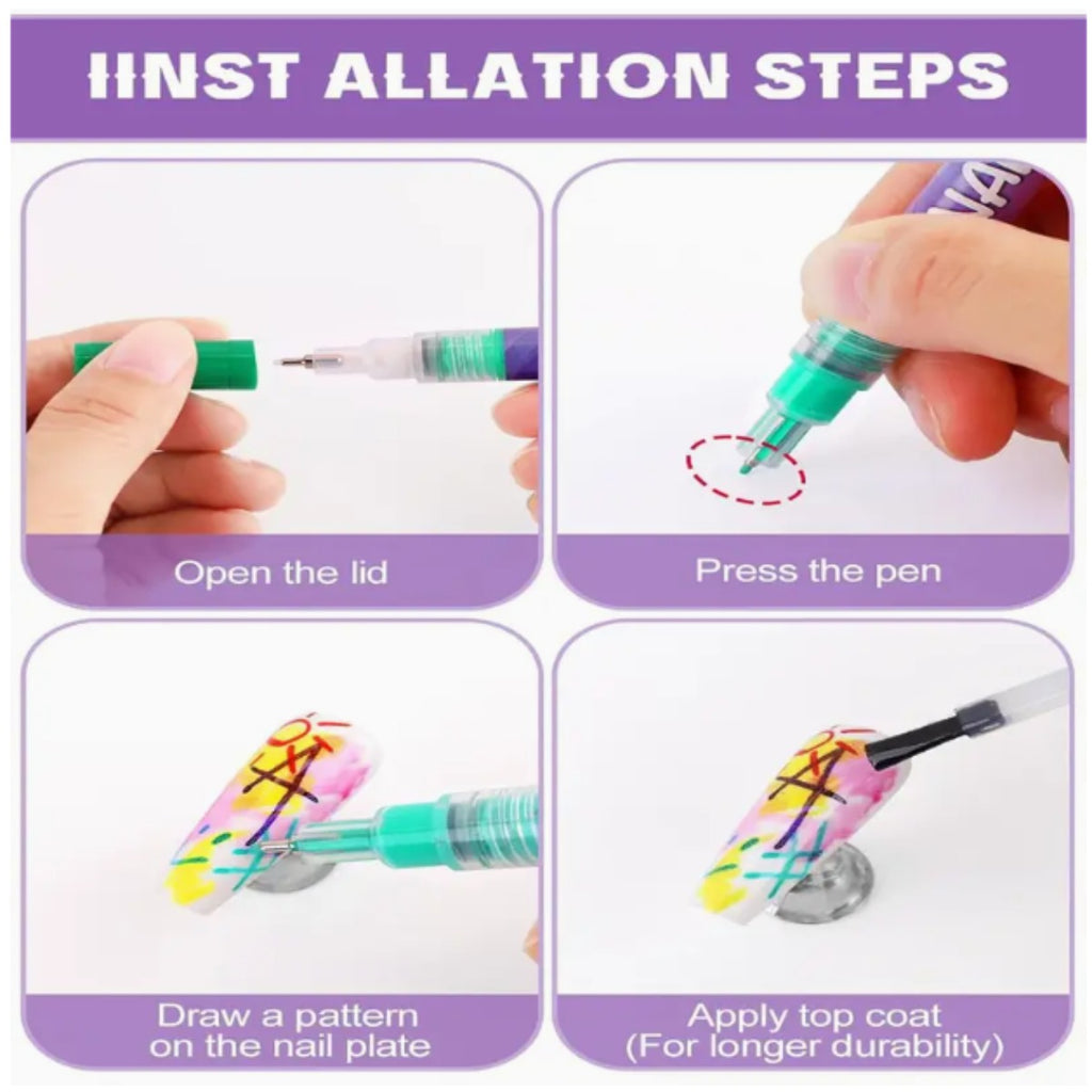 1  color nail art pens nail art pen 3d doodle nail art