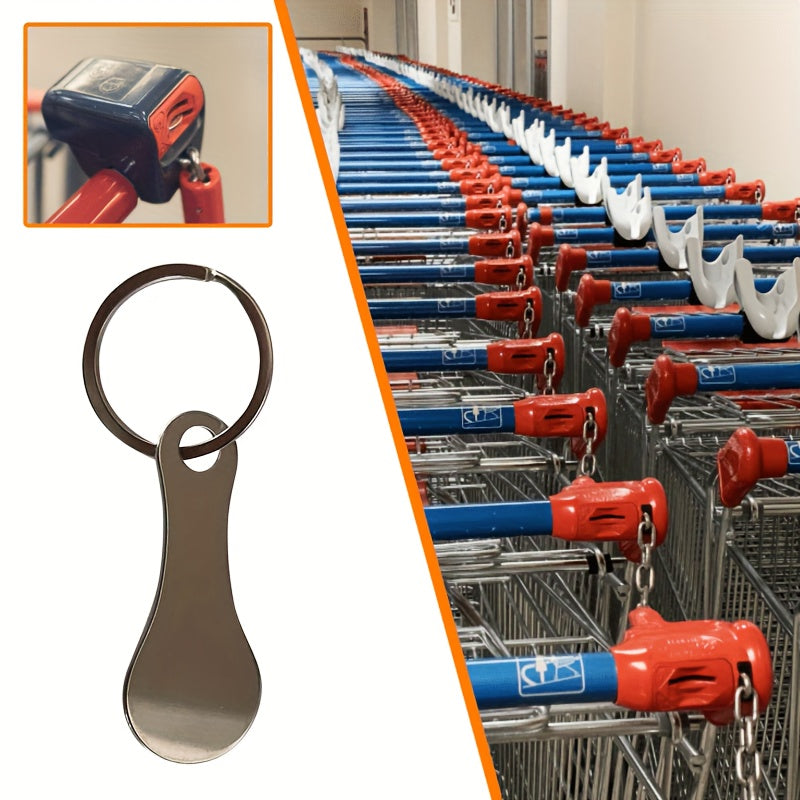 1pc   keychain stainless steel trolley