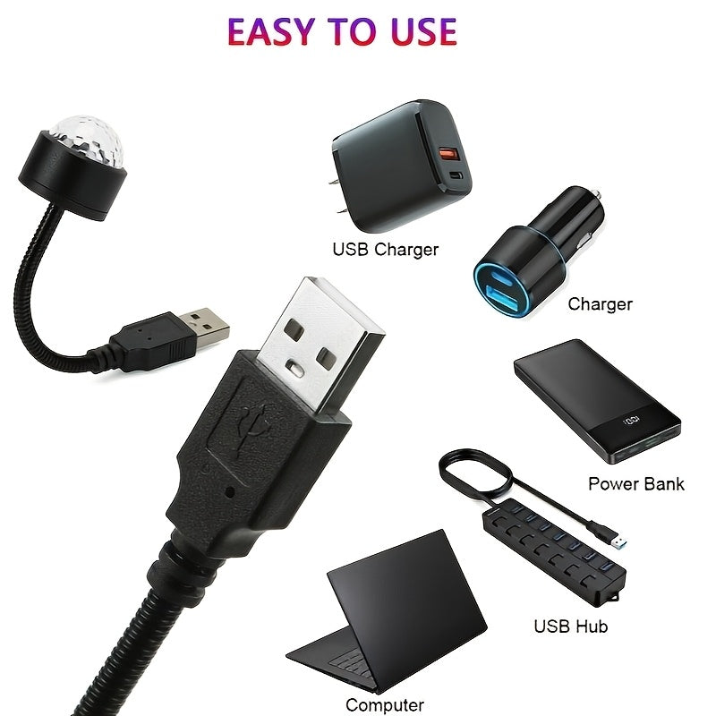 1pc roof starry sky usb night light led indoor music rhythm