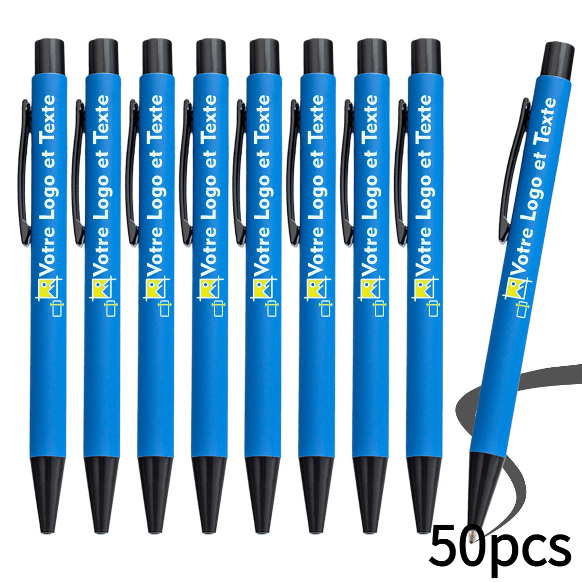 50 custom text logo ballpoint pens new bulk custom pens rich