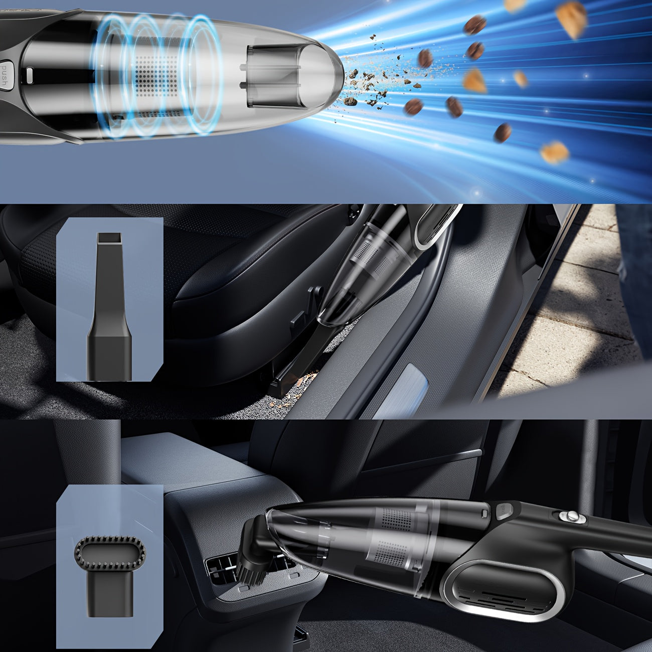 portable household vacuum cleaner 6000pa powerful suction
