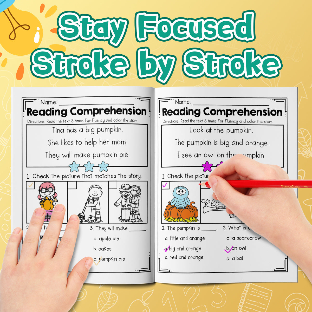 reading     a fun   workbook kids