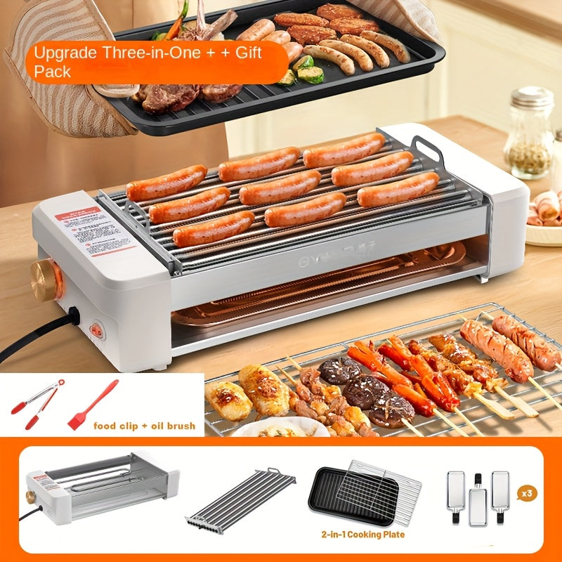 4 in 1 multi functional sausage grill three hand dish